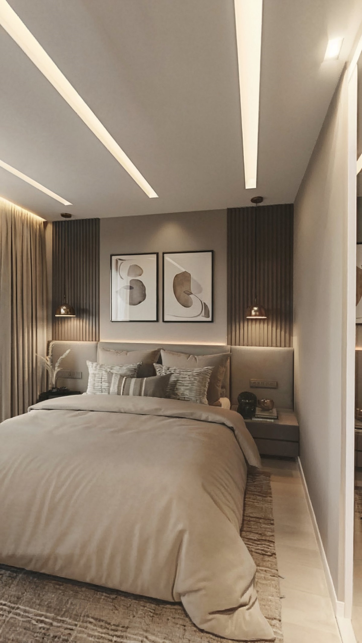 bedroom ceiling light ideas interior design room's ceiling featuring linear recessed lighting