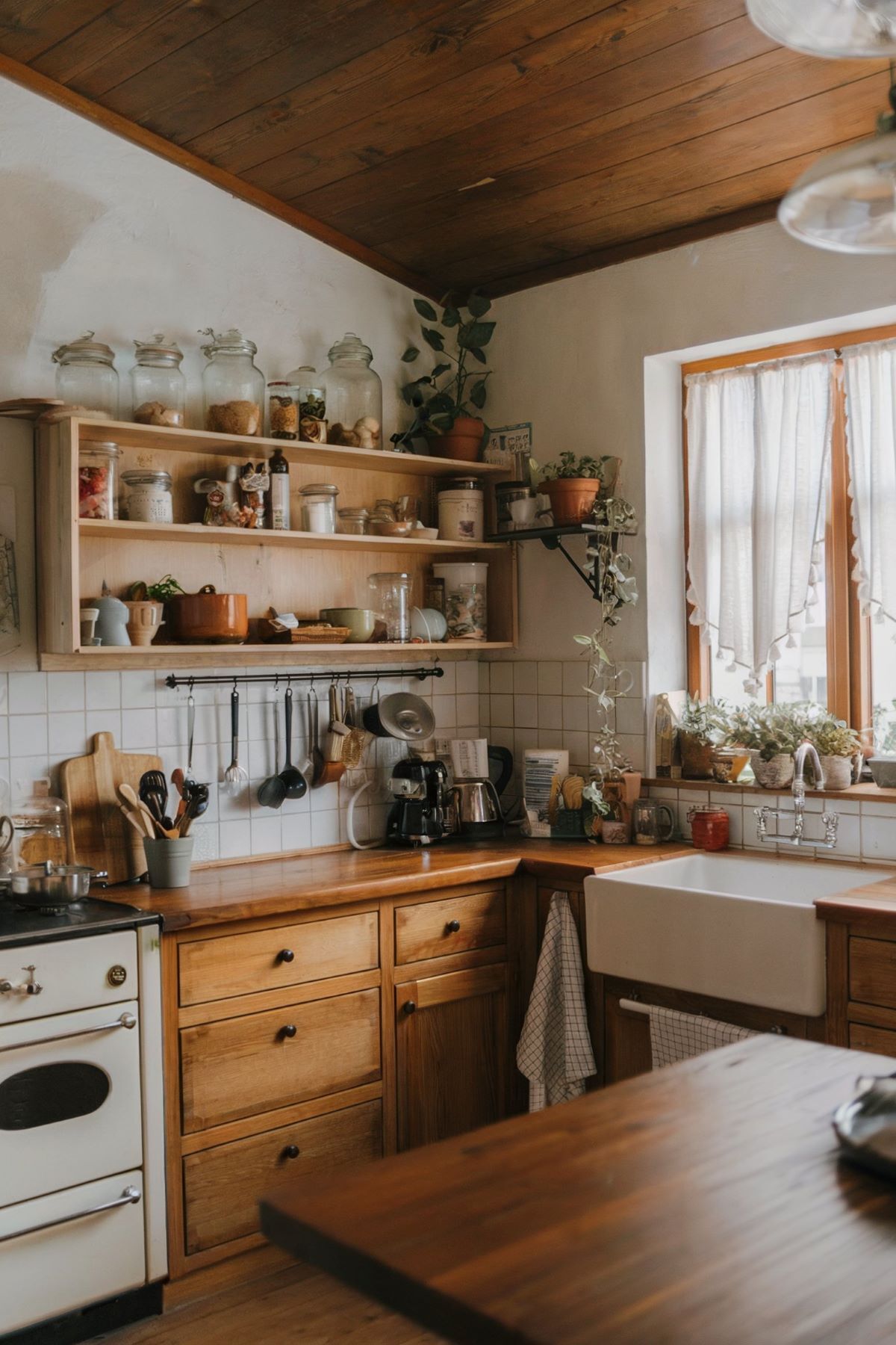 boho kitchen decor curtains idea