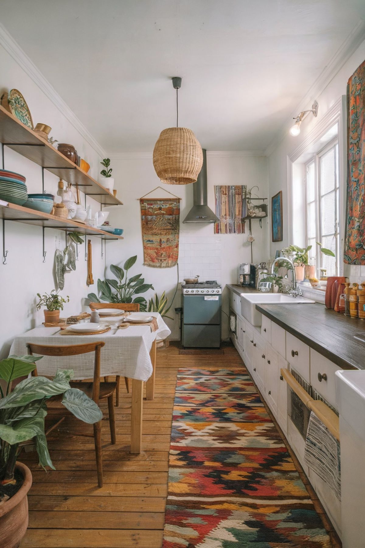 boho kitchen decor eclectic design