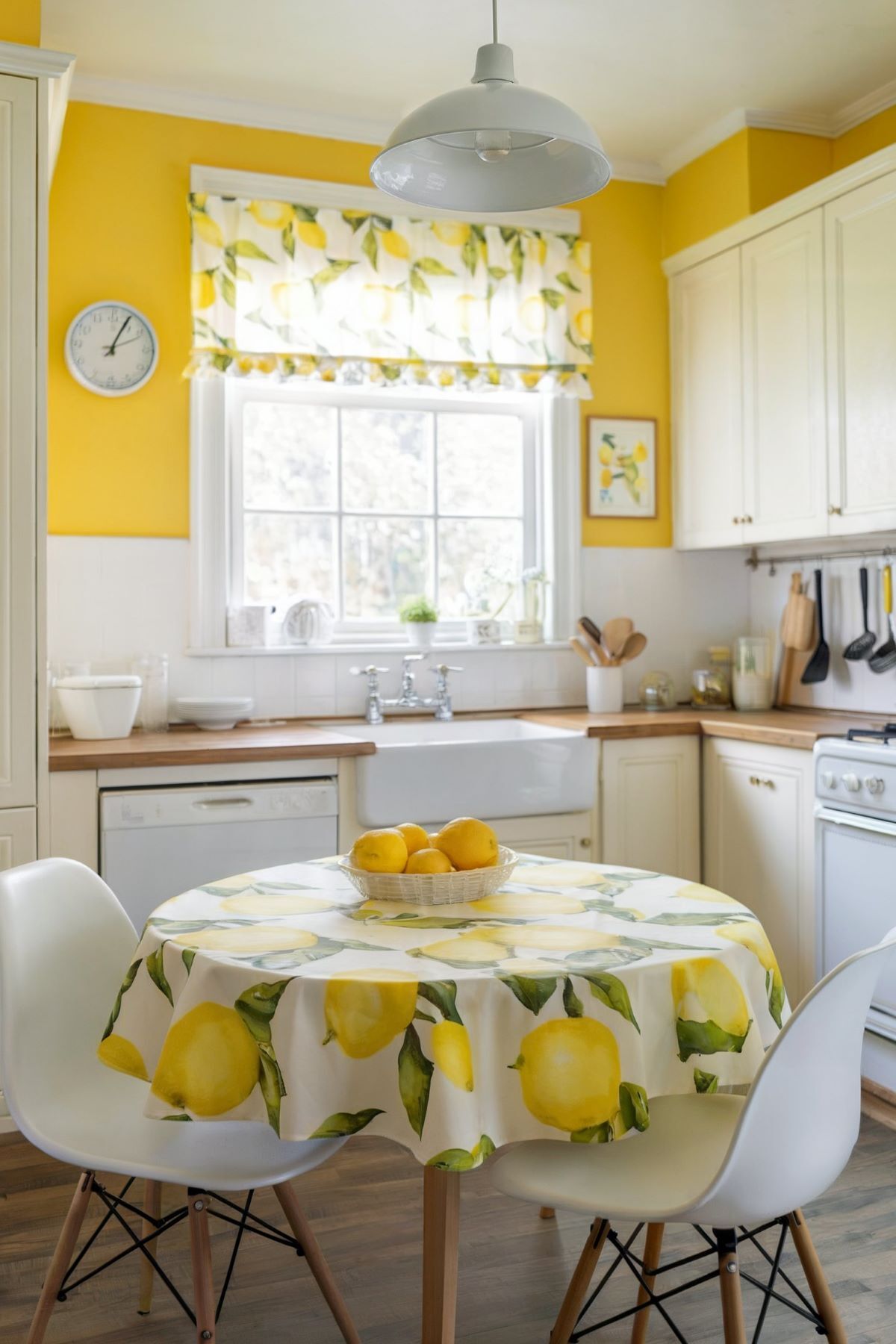 boho kitchen decor lemon color
