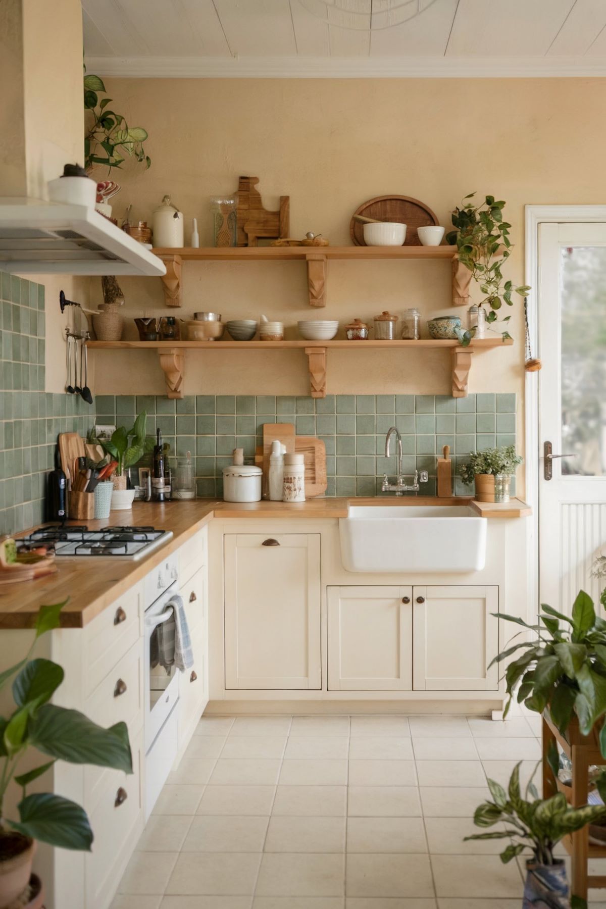 boho kitchen decor neutral design