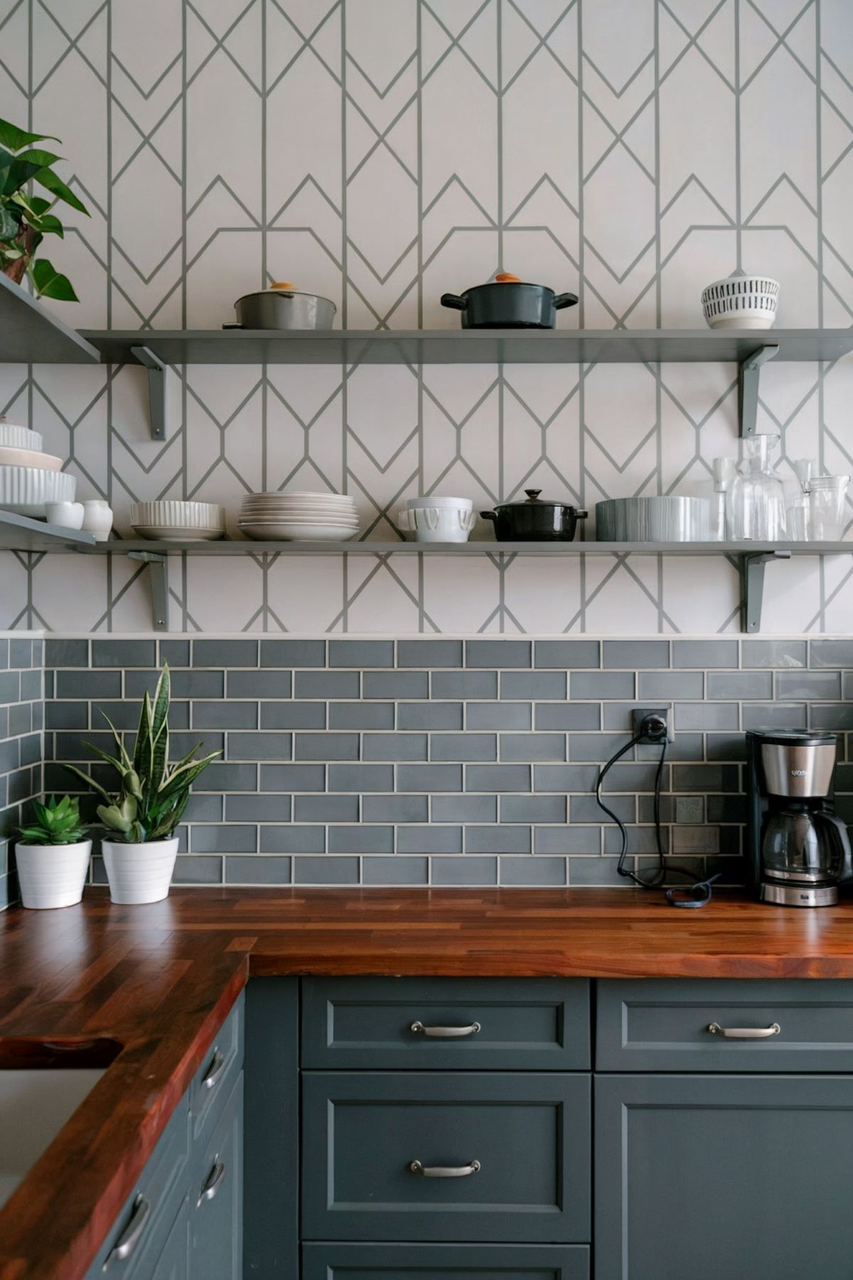 boho kitchen decor wall paper