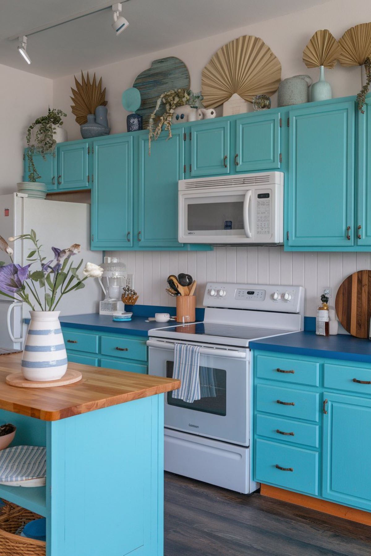 coastal decor over kitchen cabinets above the cabinet decor