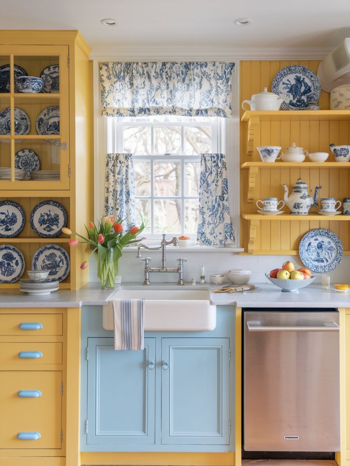 coastal kitchen yellow coastal kitchen yellow and blue
