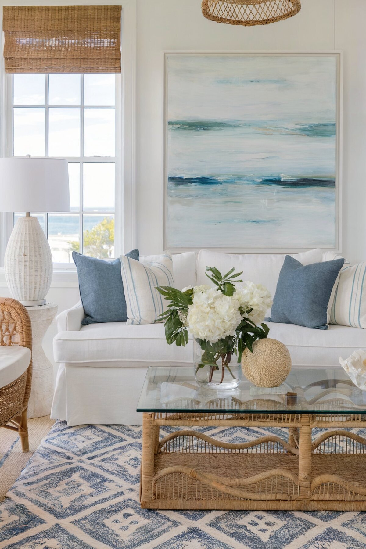 coastal living room decor chic