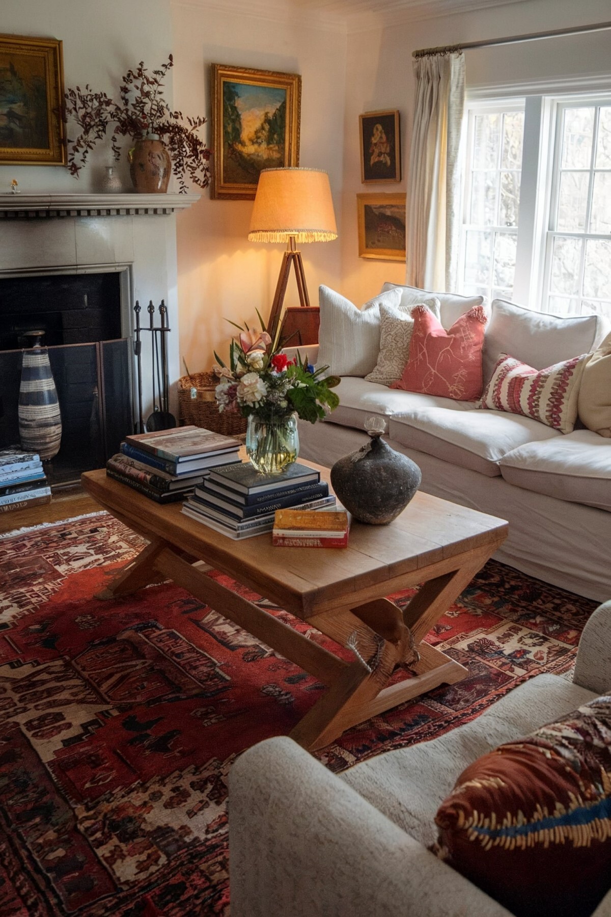 cosy cottage living room english country decor cozy living room with a white sofa