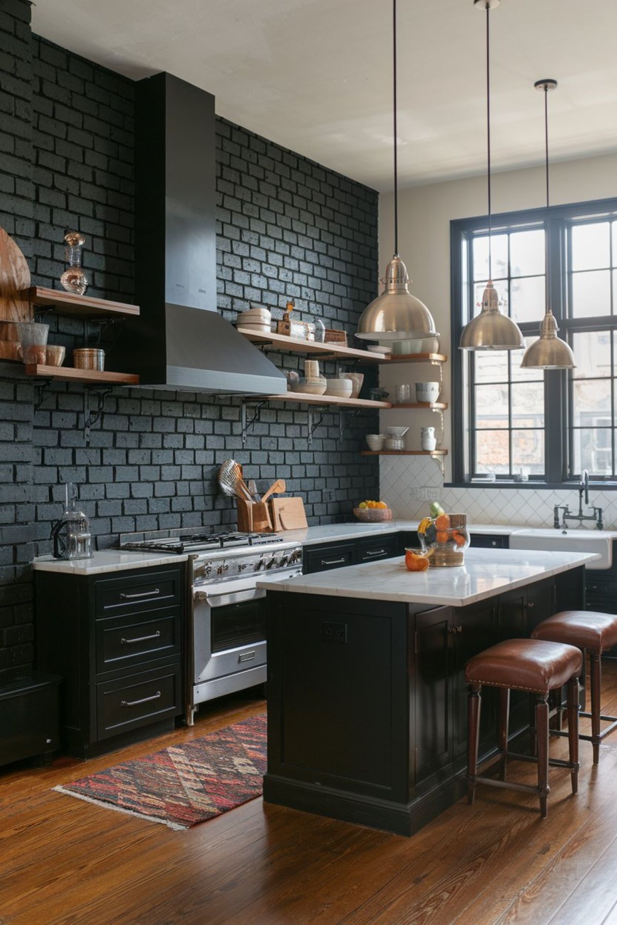 country farmhouse kitchen black
