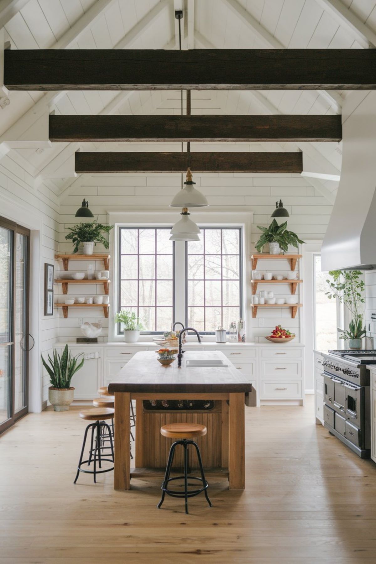 country farmhouse kitchen modern decor idea