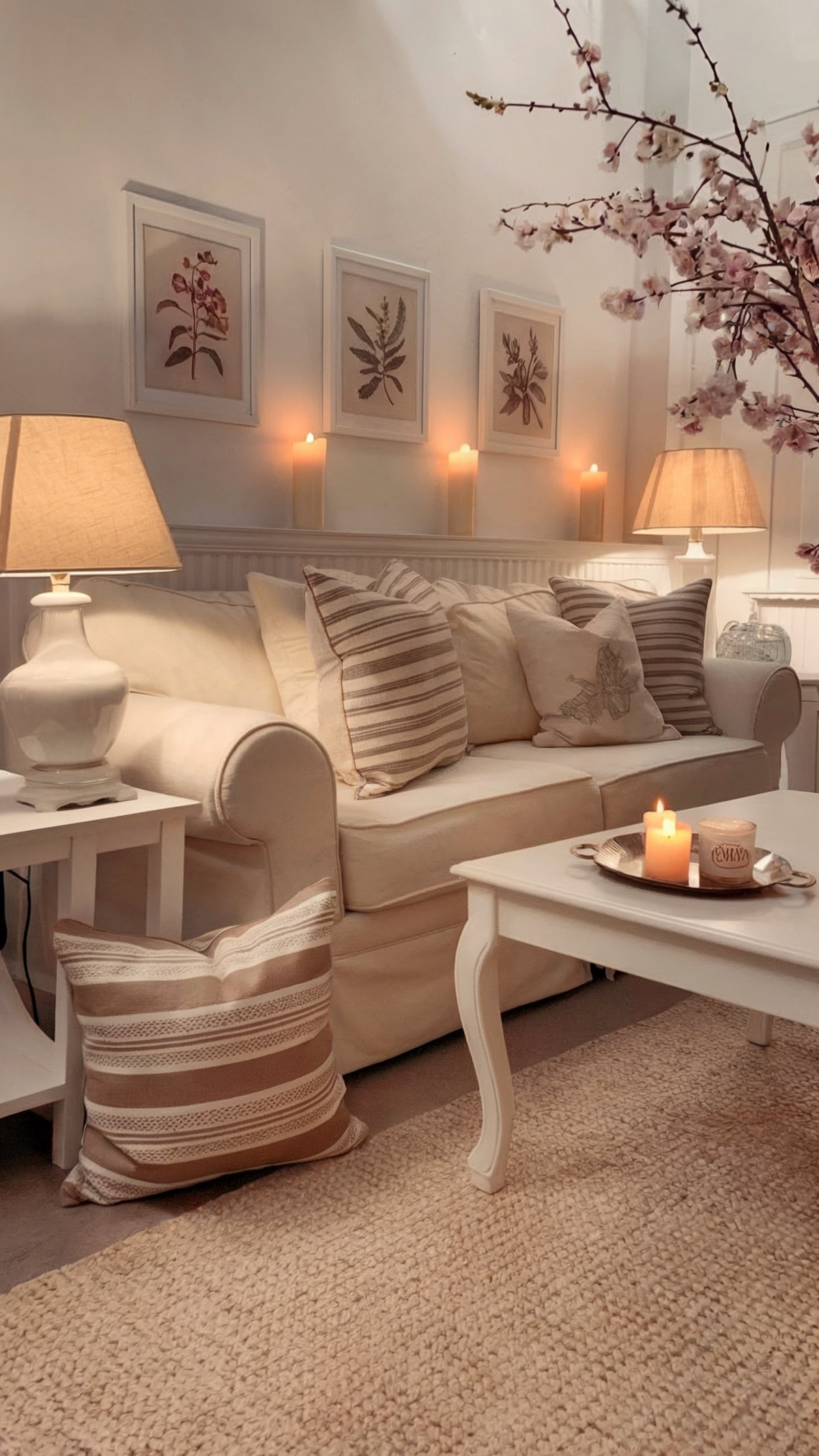 country living room decor ideas cozy living room with a cream colored sofa