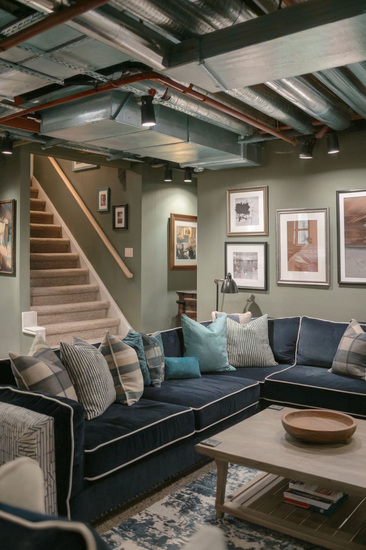 cozy living room design basement decor