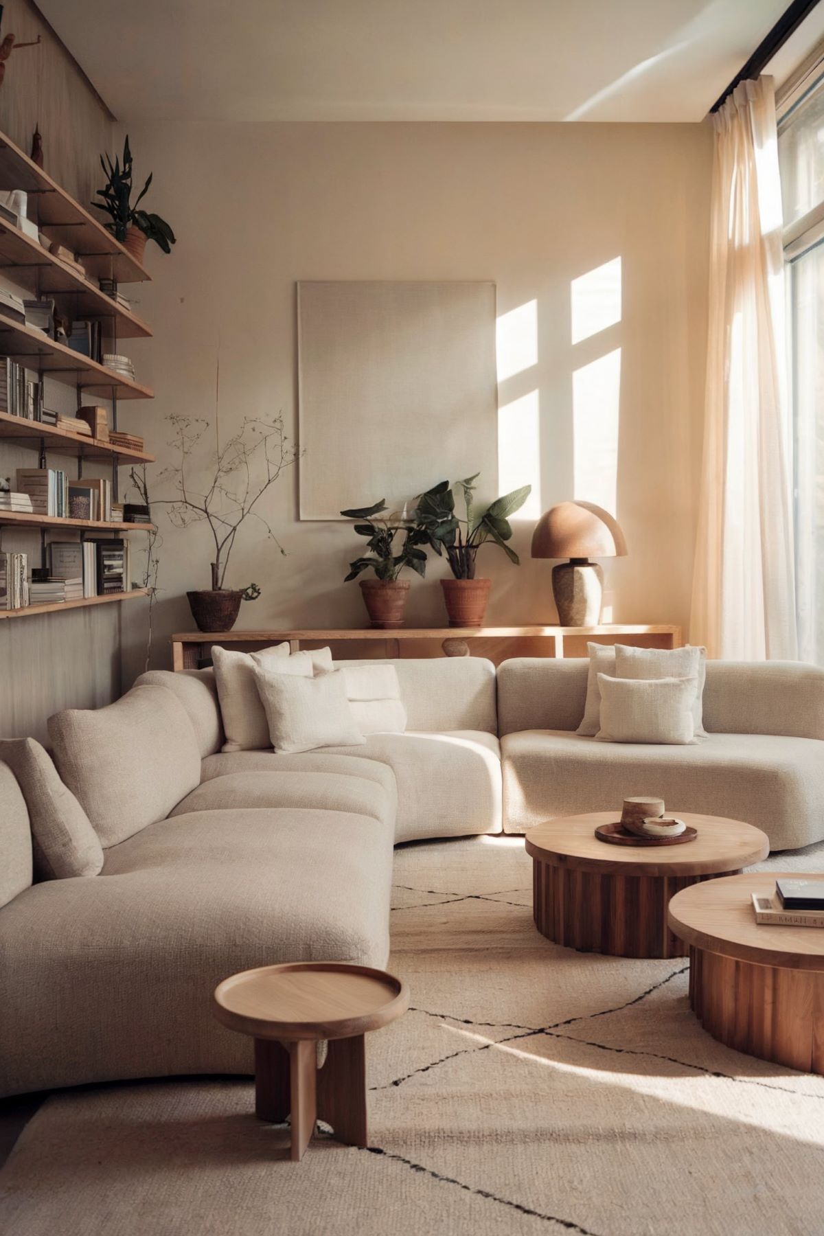 cozy living room design japandi decor