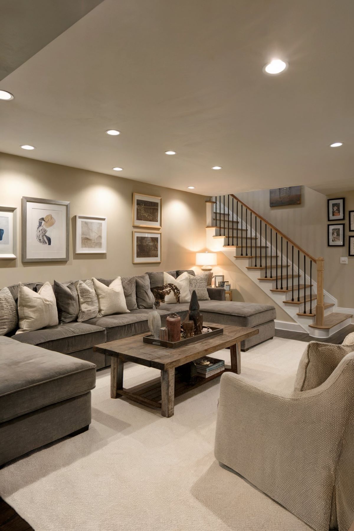 family room design basement idea