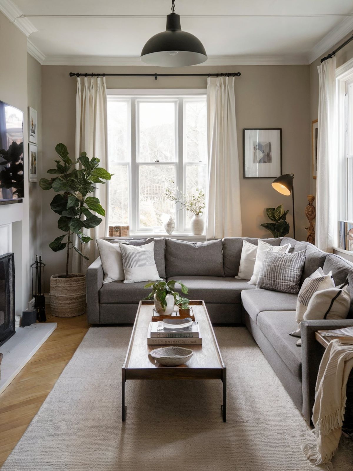 family room design gray