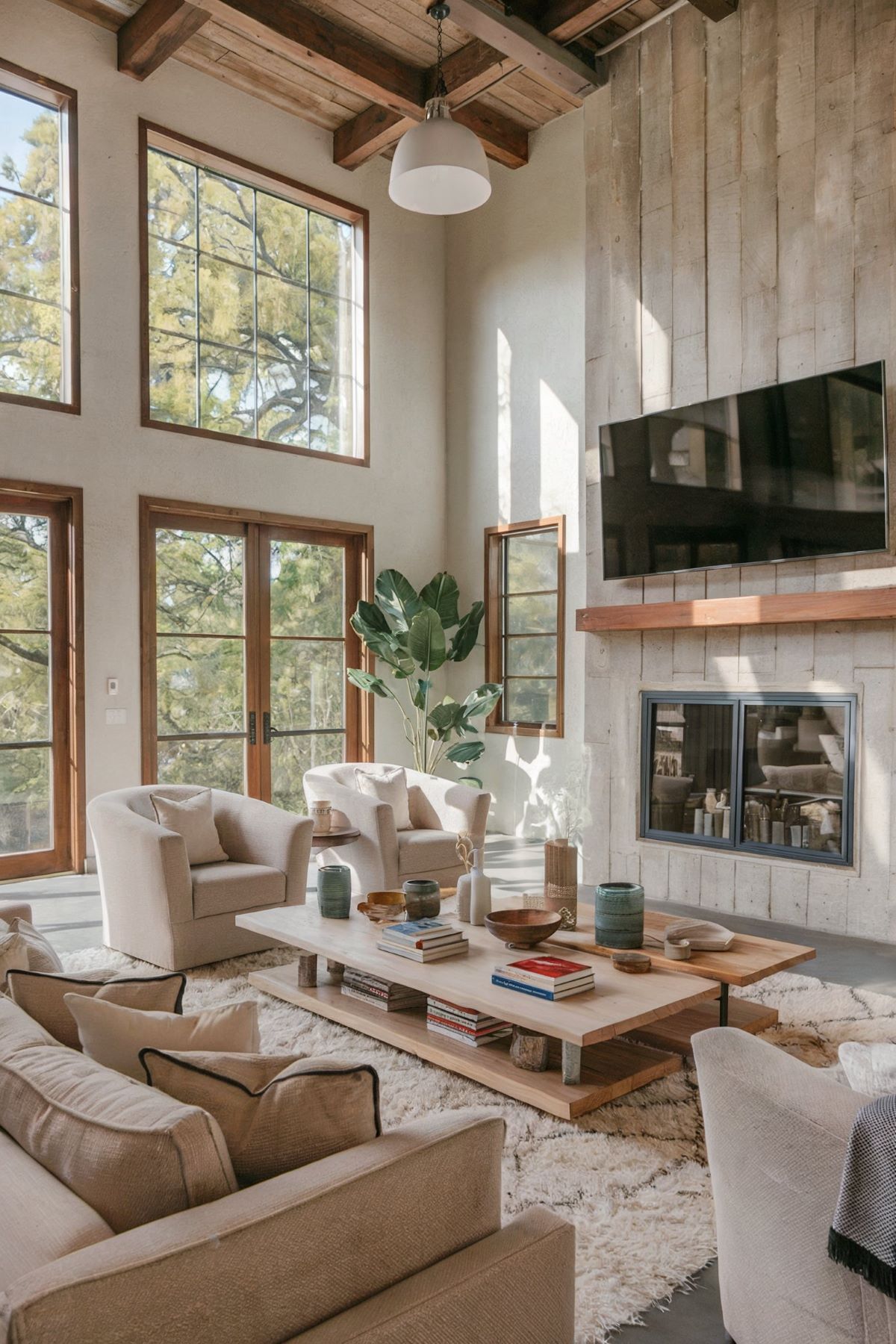 family room design high ceilings