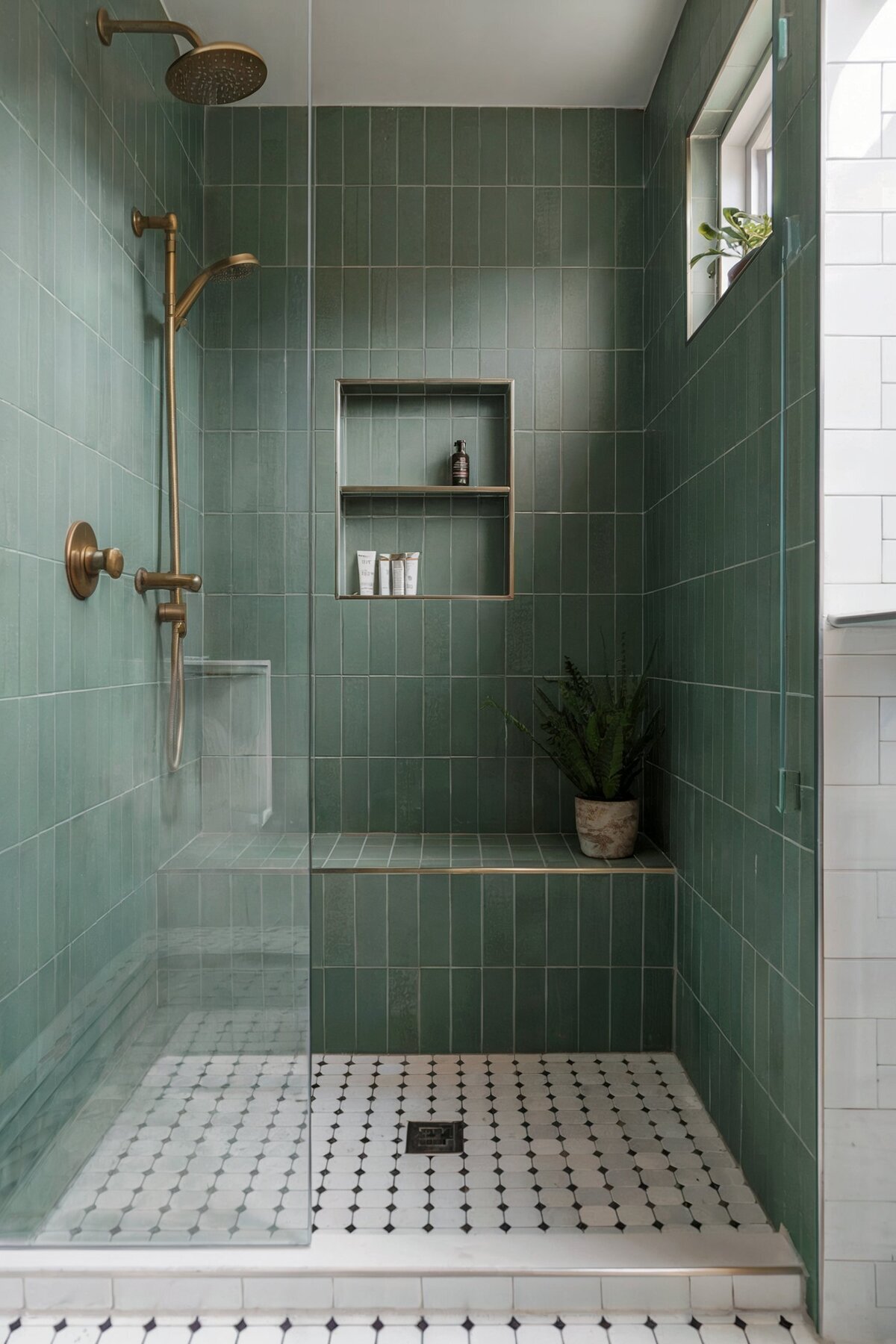 interior design ideas bathroom green ceramic tile