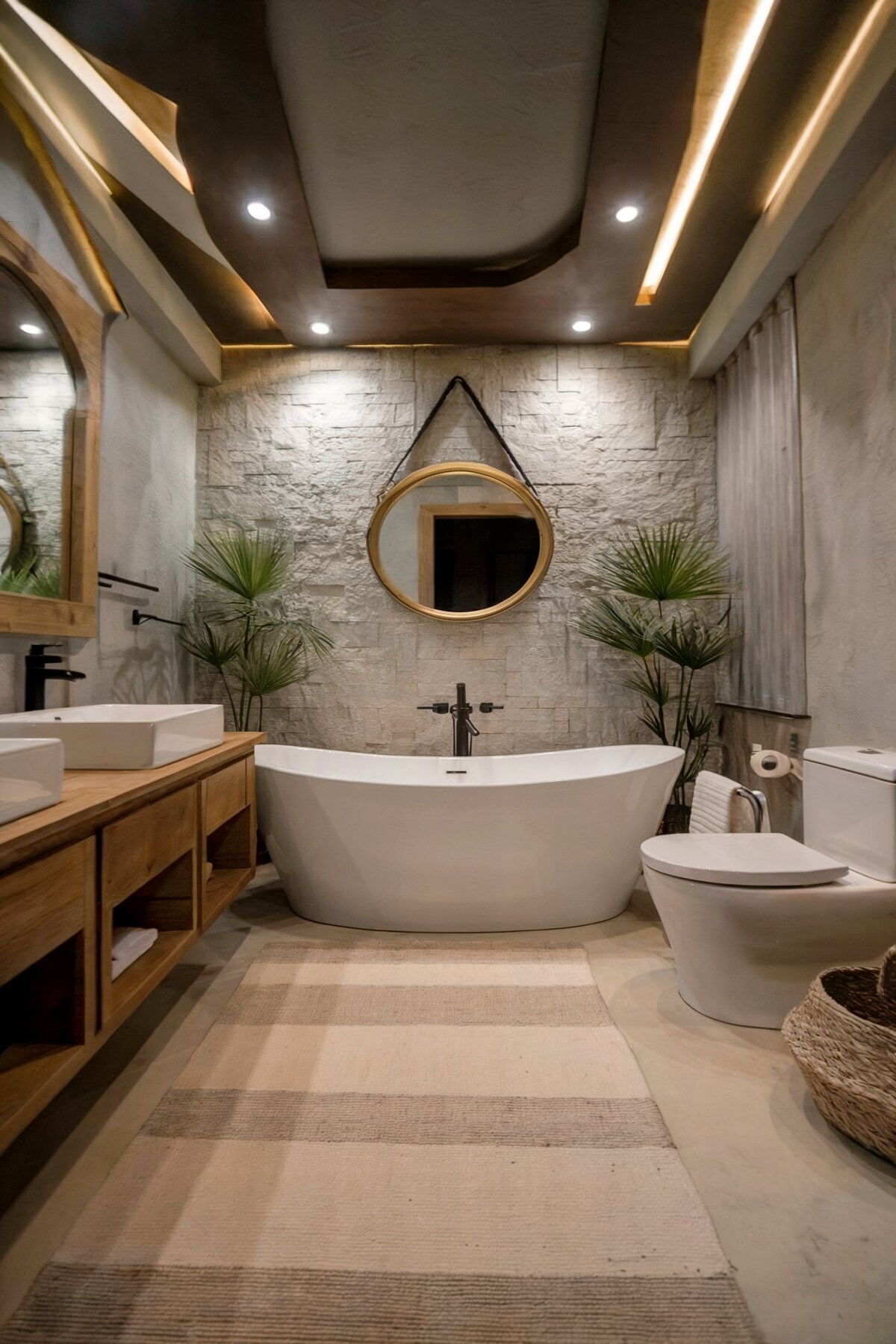 interior design ideas bathroom rustic and natural stone
