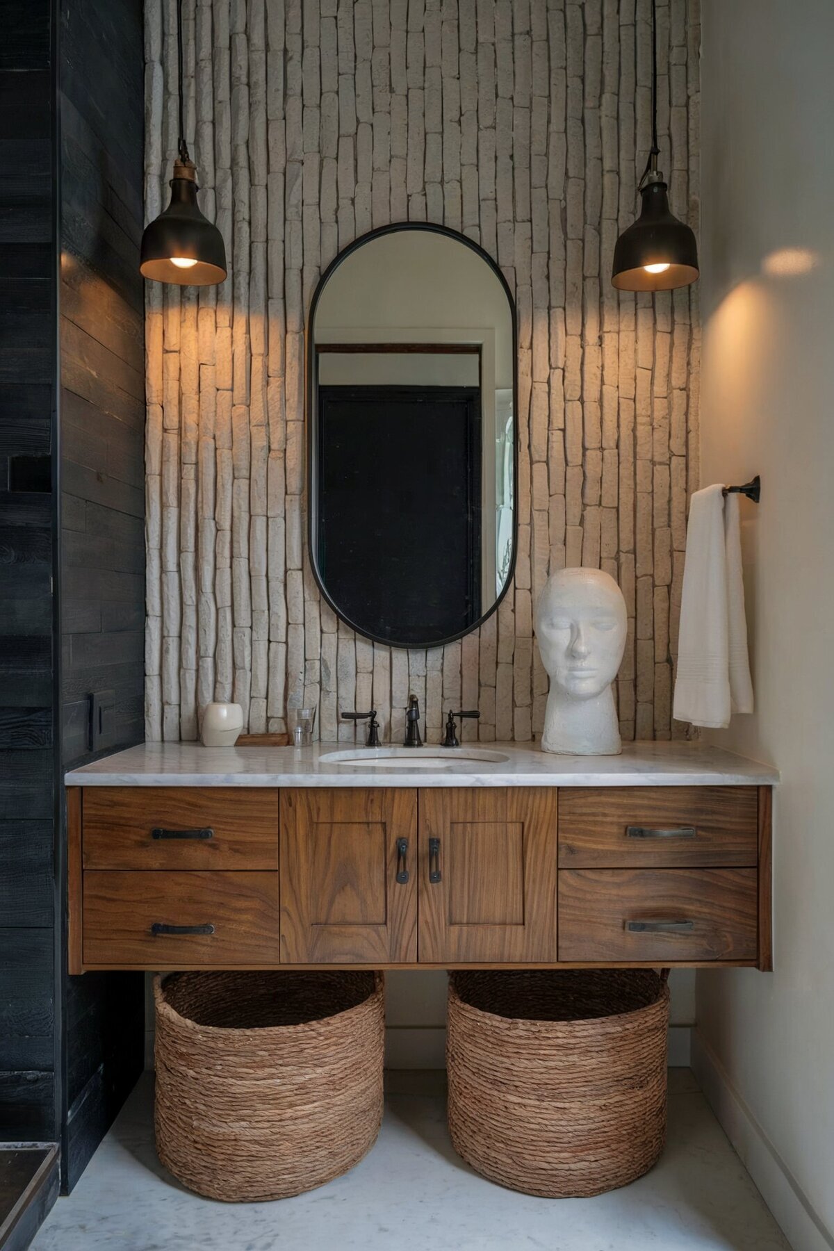 interior design ideas bathroom rustic vanity unit