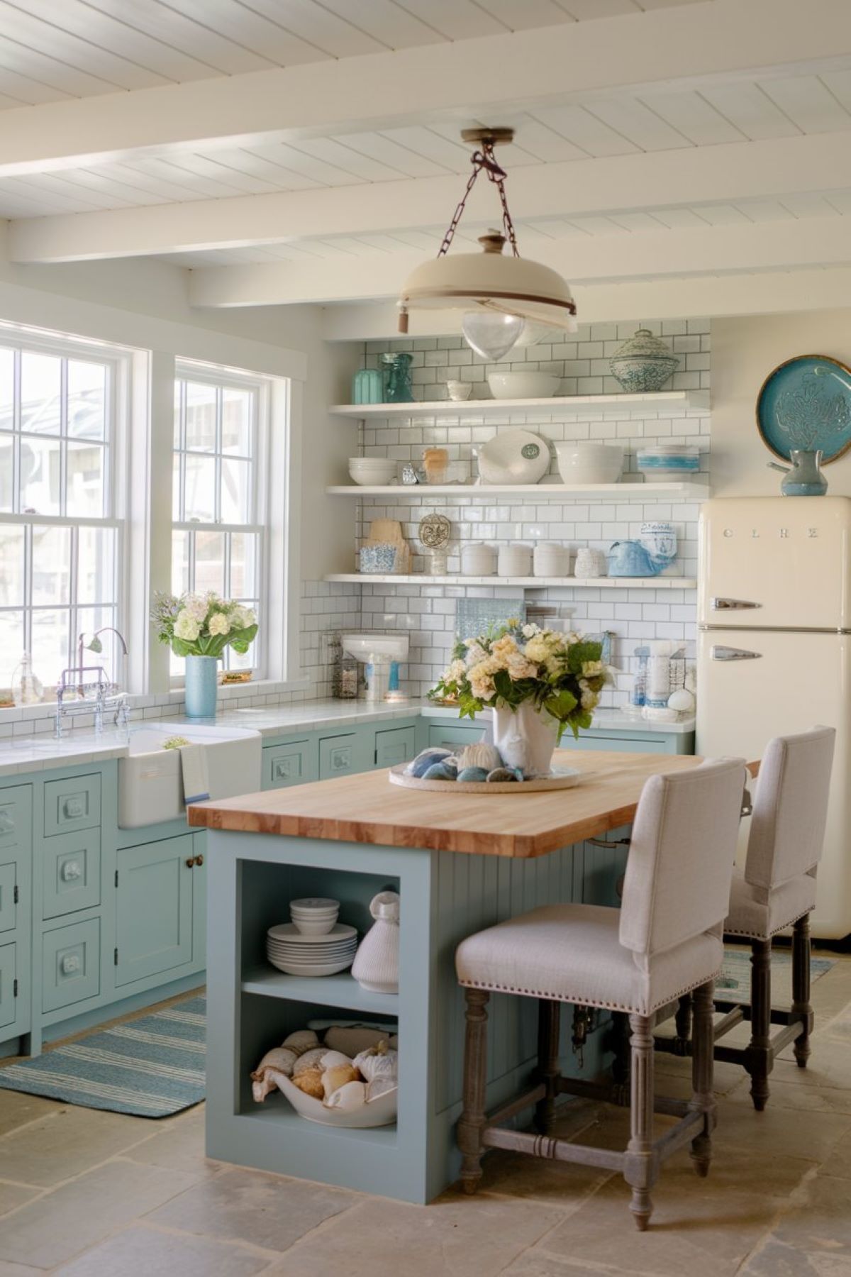 joanna gaines coastal kitchen design