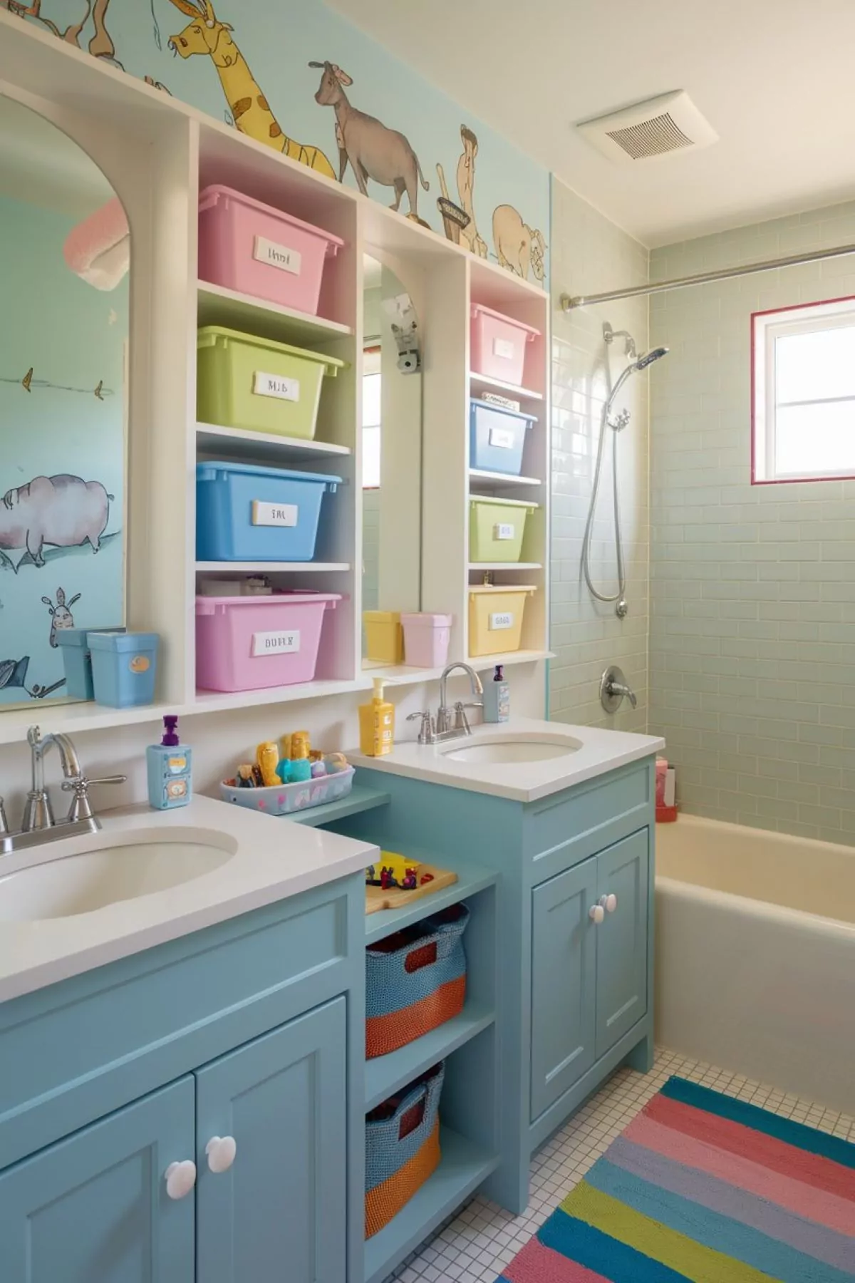 kids bathroom ideas shared double vanity kids bathroom design