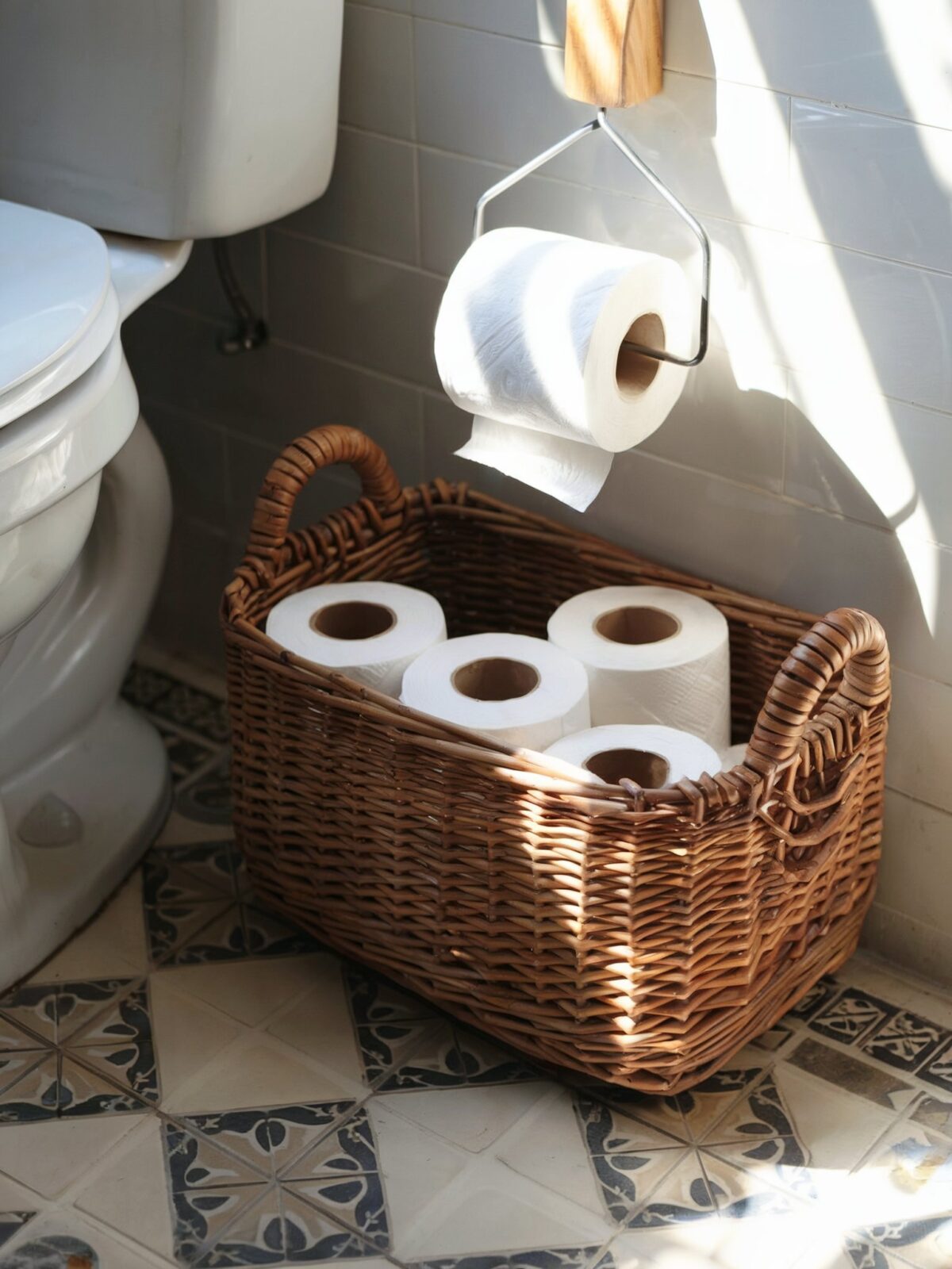 neutral gender kids bathroom tile