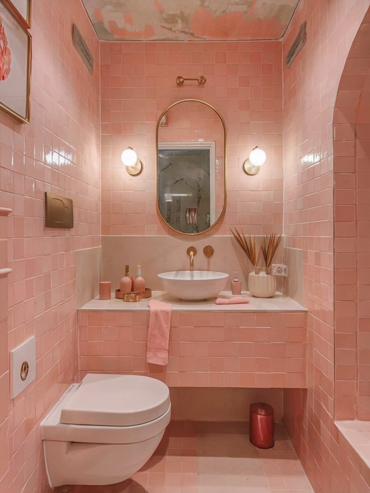 pink tile kids bathroom