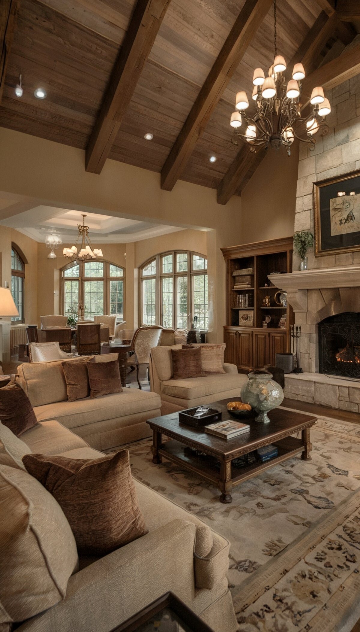 rustic living room ideas farmhouse style country decor luxurious rustic living room with a high vaulted wooden ceiling