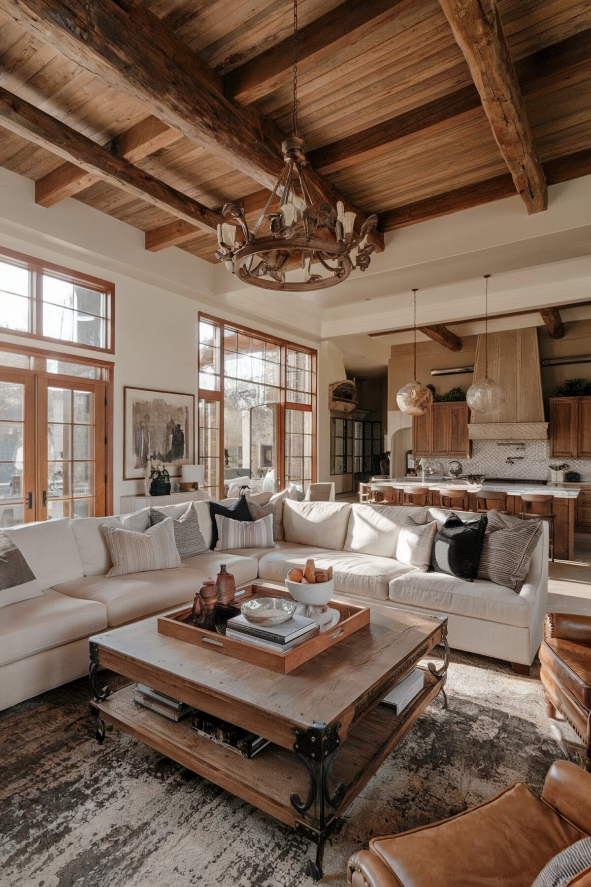 rustic living room ideas farmhouse style country decor room with rustic wooden design featuring a center wooden table